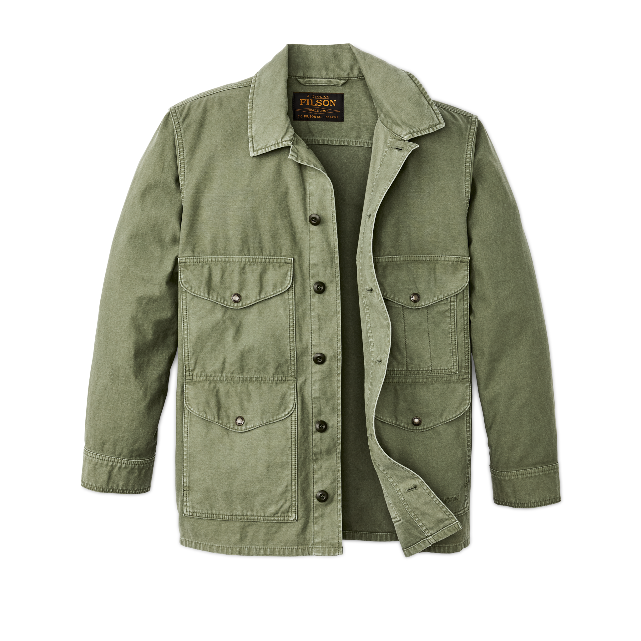 Alternate view of the Cozyhomegoodmark Field Cruiser Jacket - Washed Fatigue Green