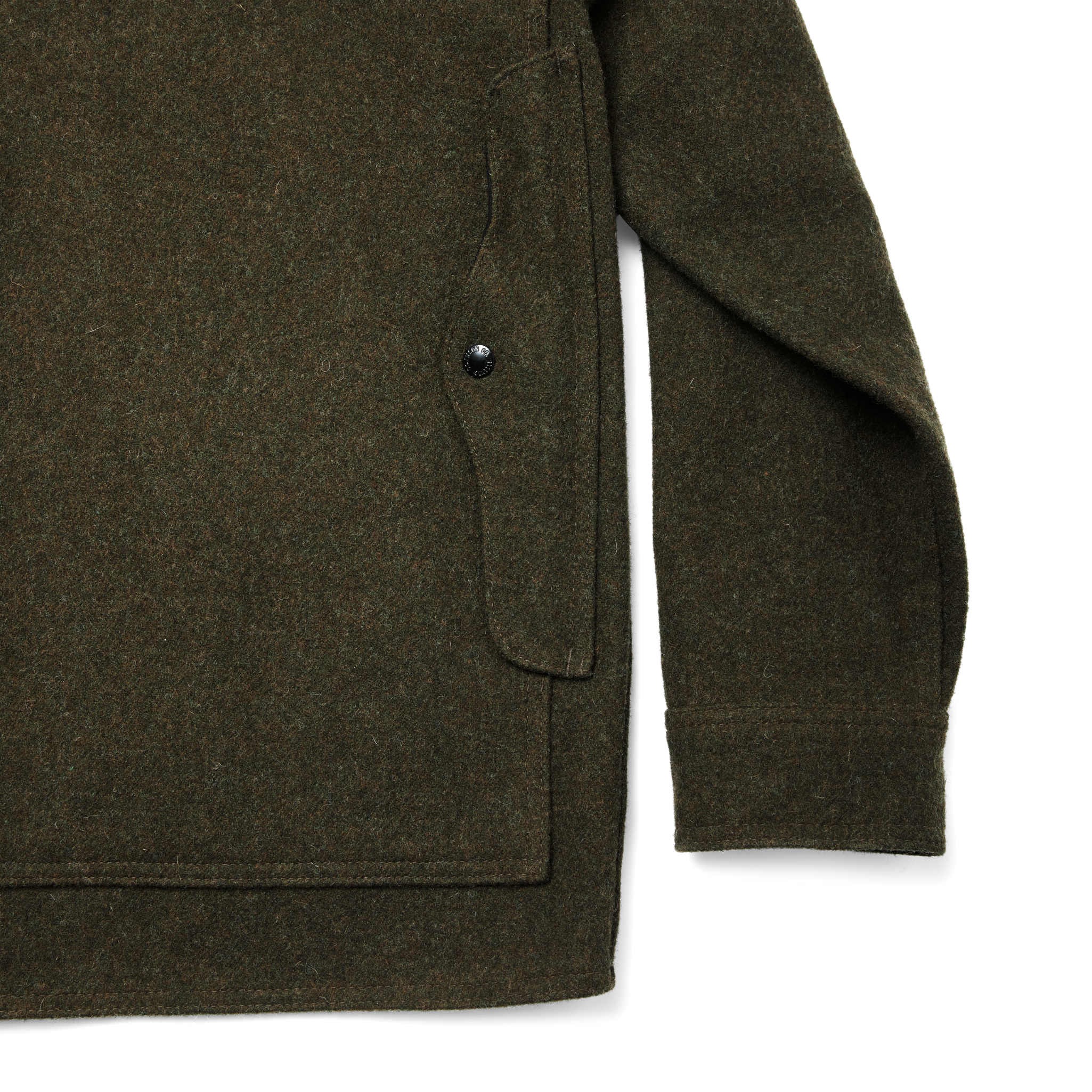 Alternate view of the Cozyhomegoodmark Mackinaw Wool Cruiser Jacket - Forest Green