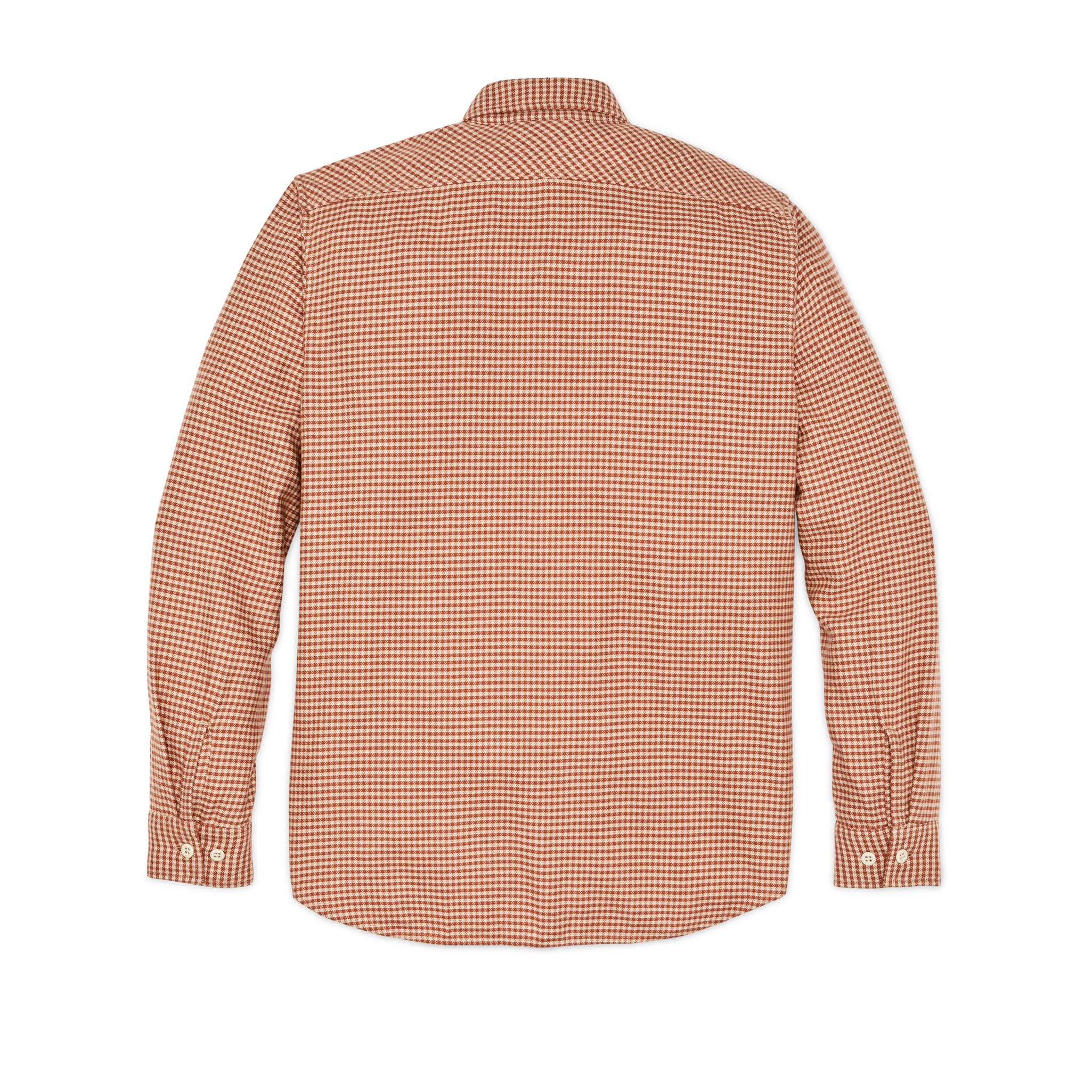 Alternate view of the Cozyhomegoodmark The Rangeland Flannel Shirt - Salmon / Oat Houndstooth
