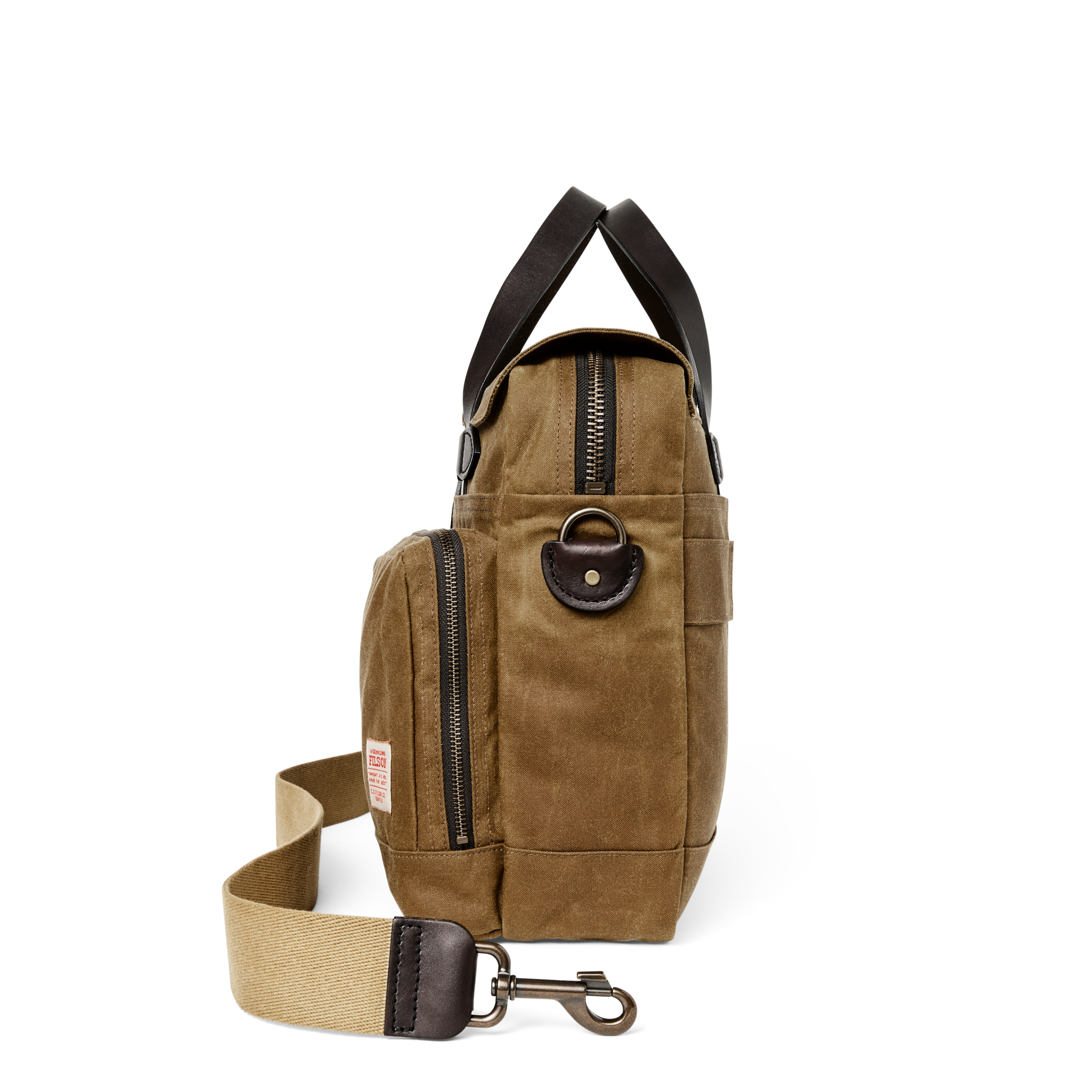 Alternate view of the Cozyhomegoodmark 24 Hour Tin Cloth Briefcase - Dark Tan