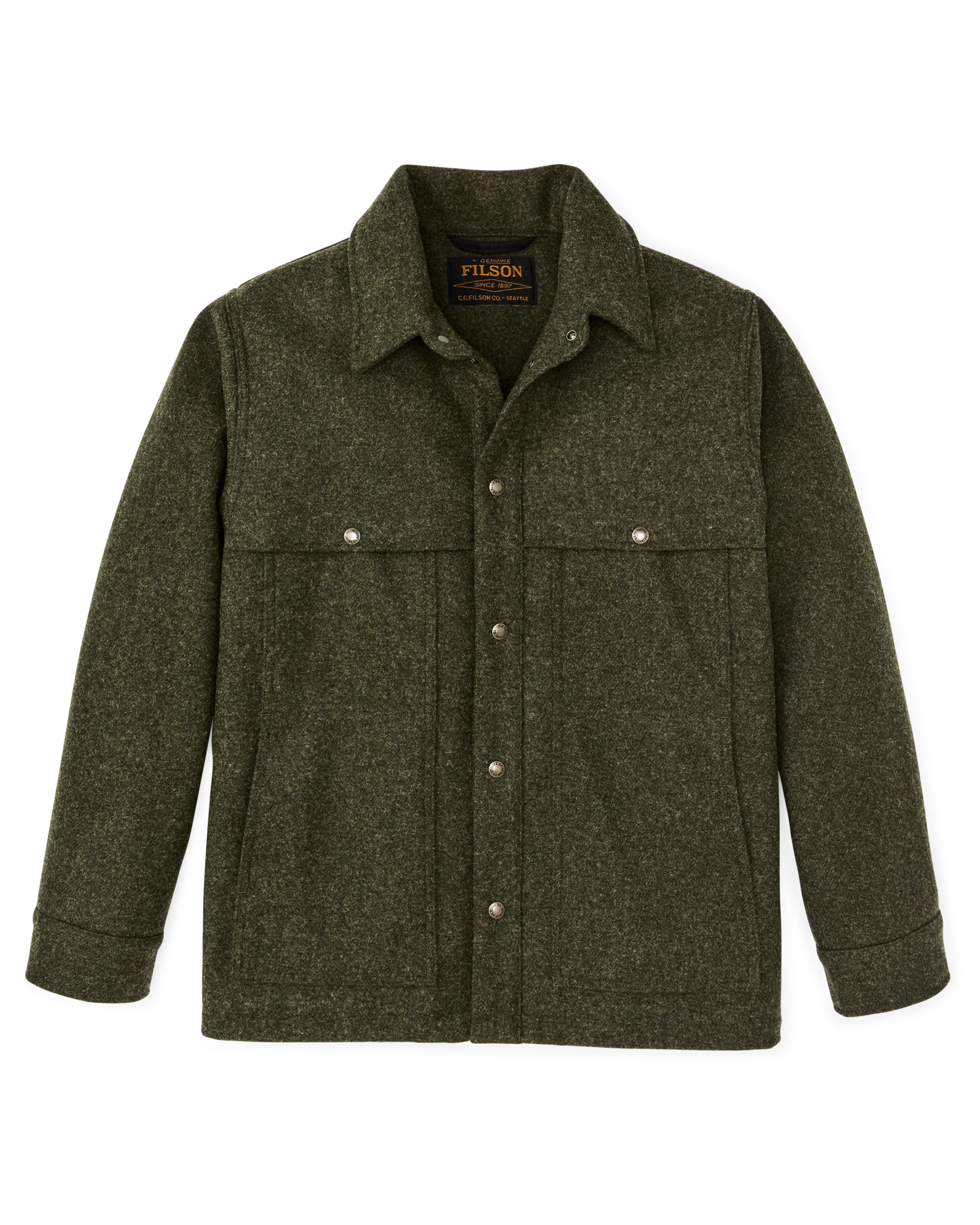 Mackinaw Wool Cape Coat - Forest Green