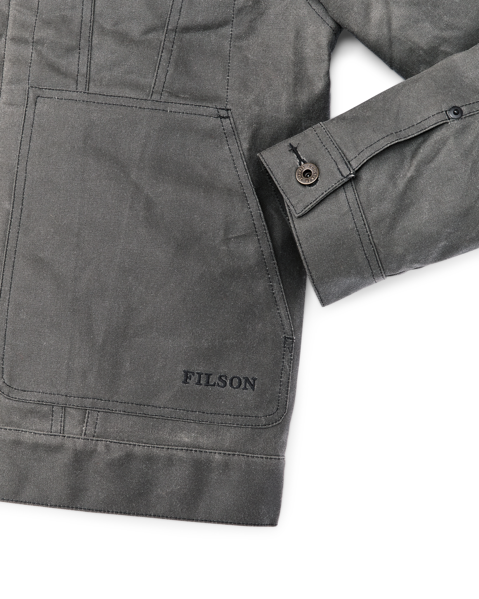 Tin Cloth Short Lined Cruiser Jacket - Castor Gray