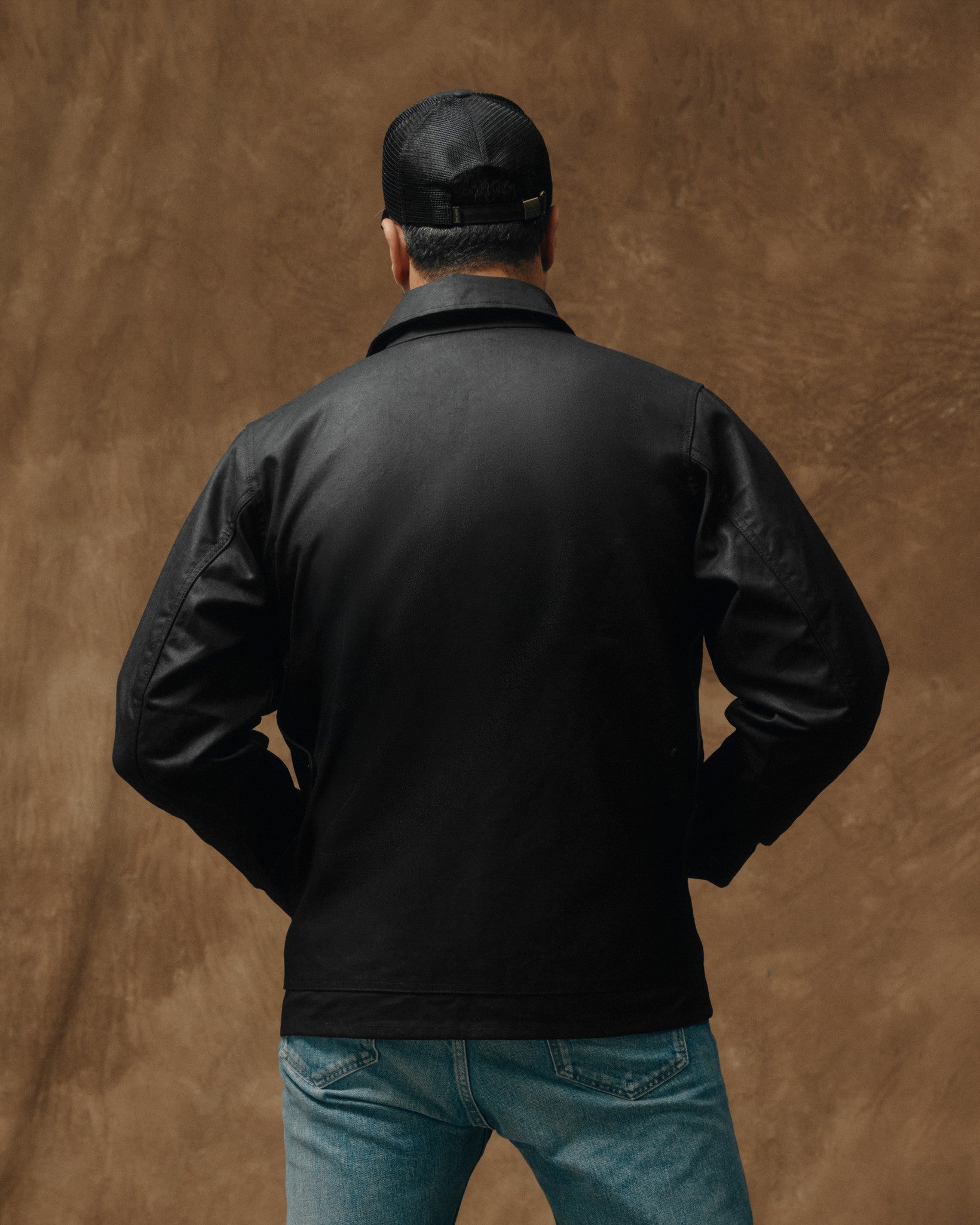 Lined Tin Cloth Cruiser Jacket - Black
