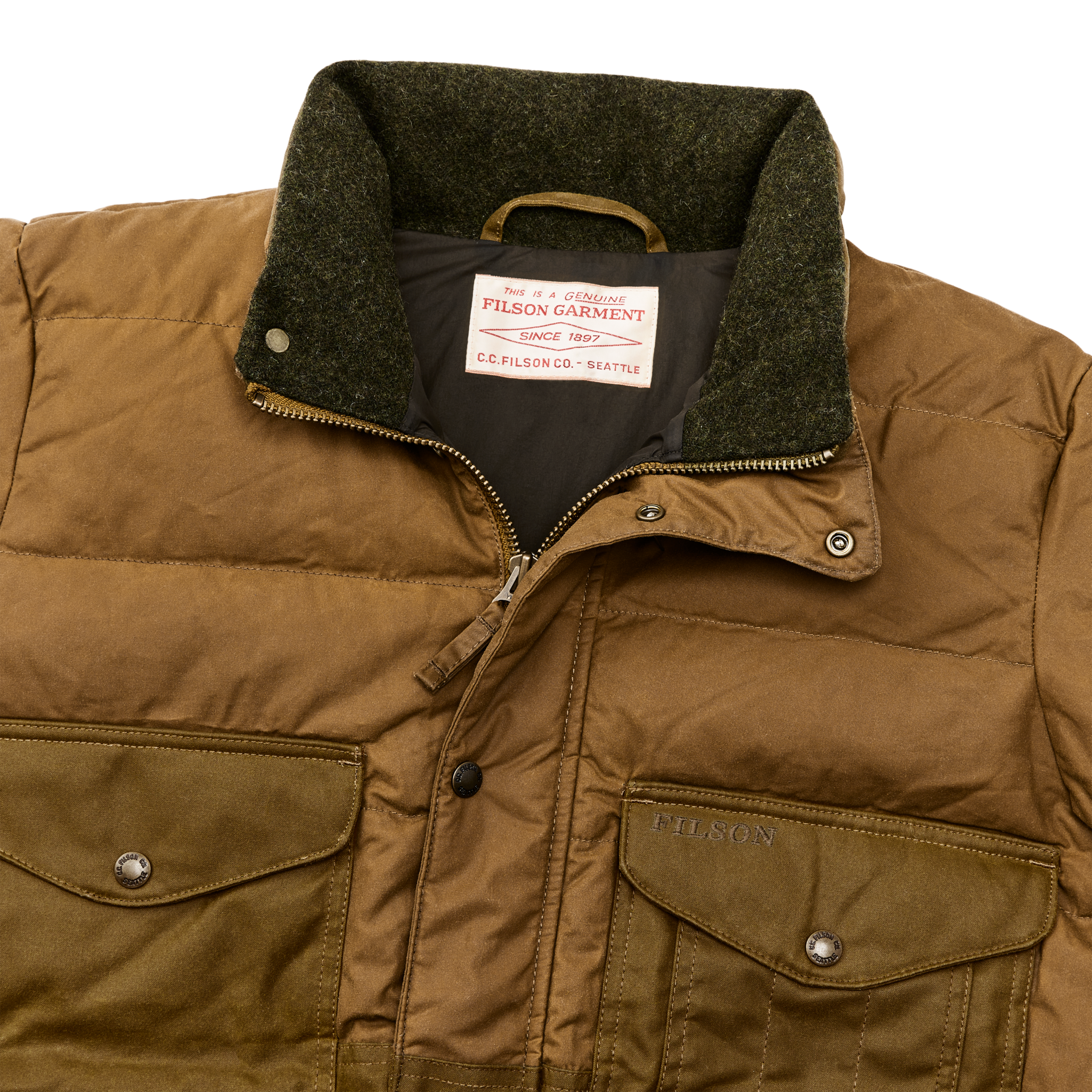 Alternate view of the Cozyhomegoodmark Down Cruiser Jacket - Dark Tan