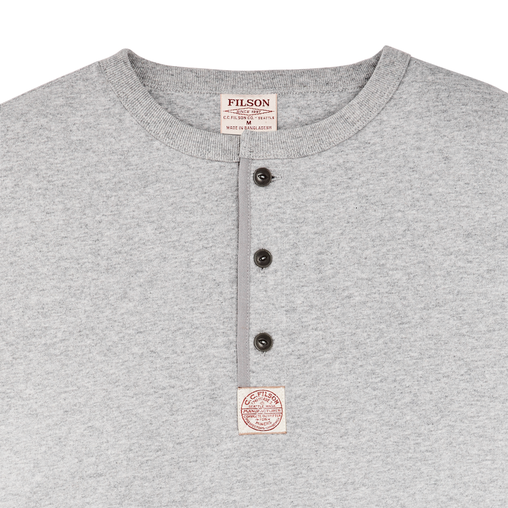 Alternate view of the Cozyhomegoodmark Frontier Henley T-shirt - Heather Gray