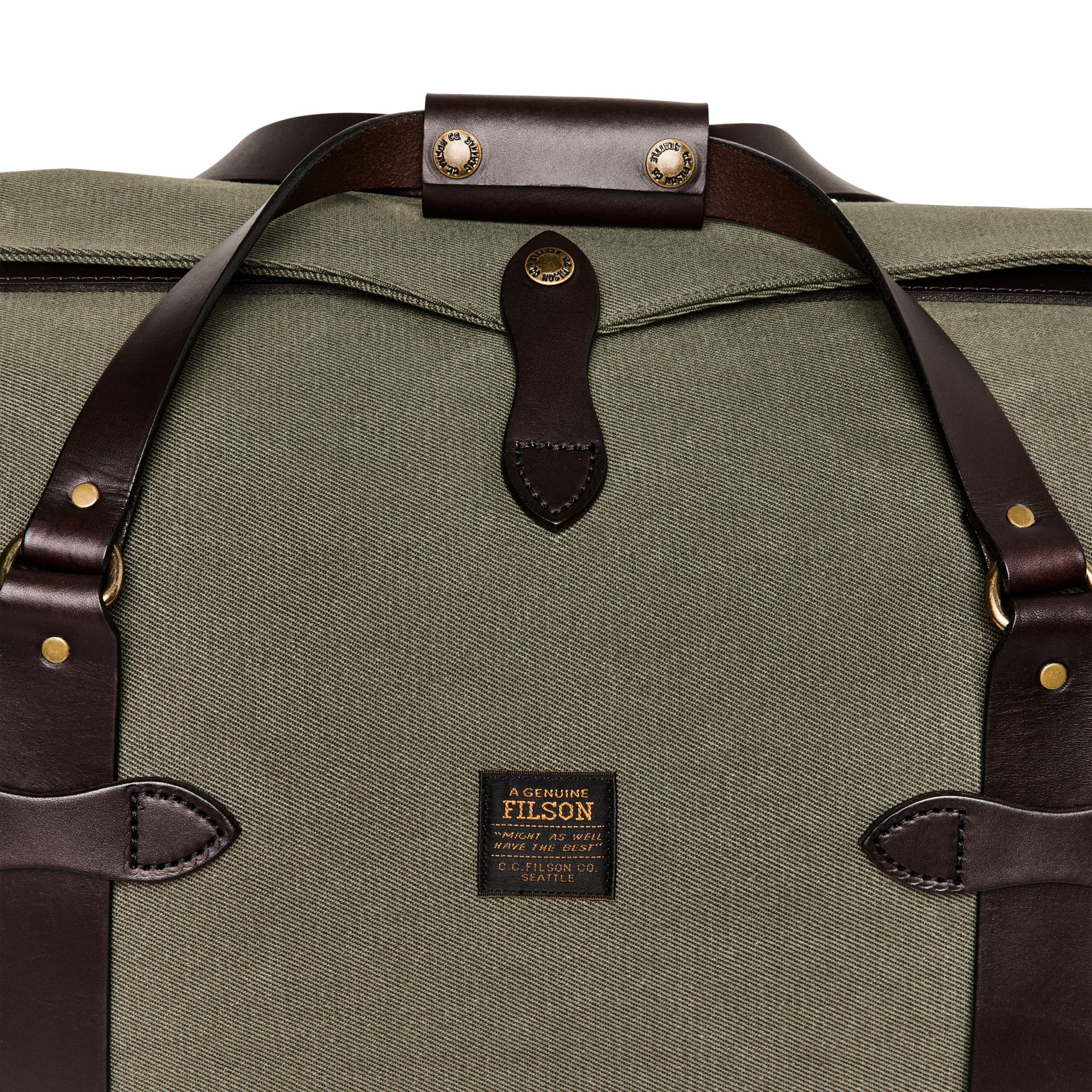 Alternate view of the Cozyhomegoodmark Medium Rugged Twill Duffle Bag - Otter Green