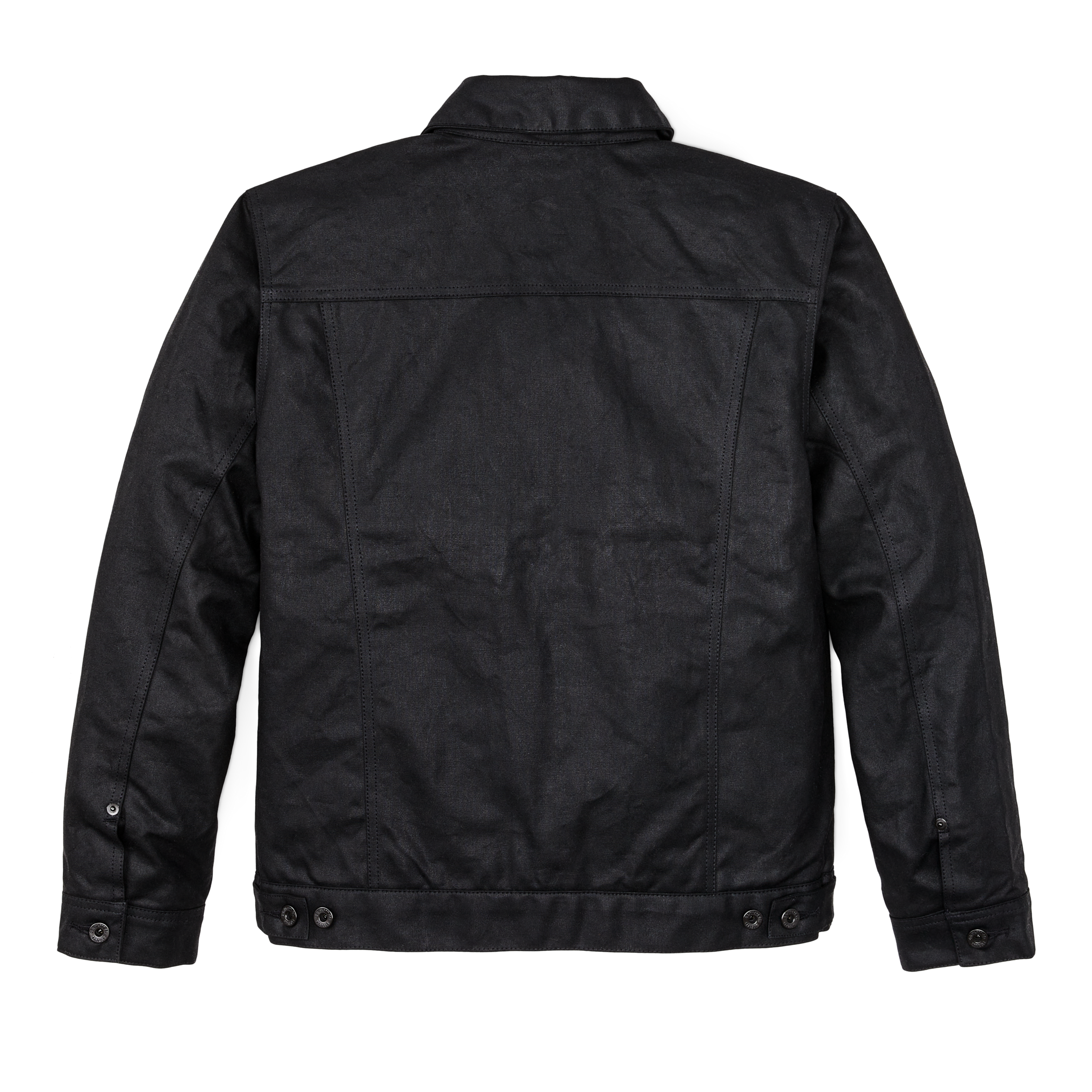 Alternate view of the Cozyhomegoodmark Tin Cloth Short Lined Cruiser Jacket - Black|Adjustable hem