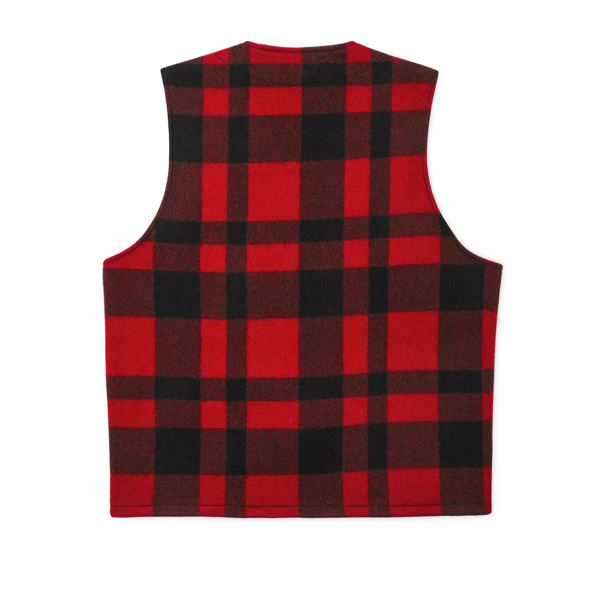 Alternate view of the Cozyhomegoodmark Mackinaw Wool Vest - Red/black Plaid