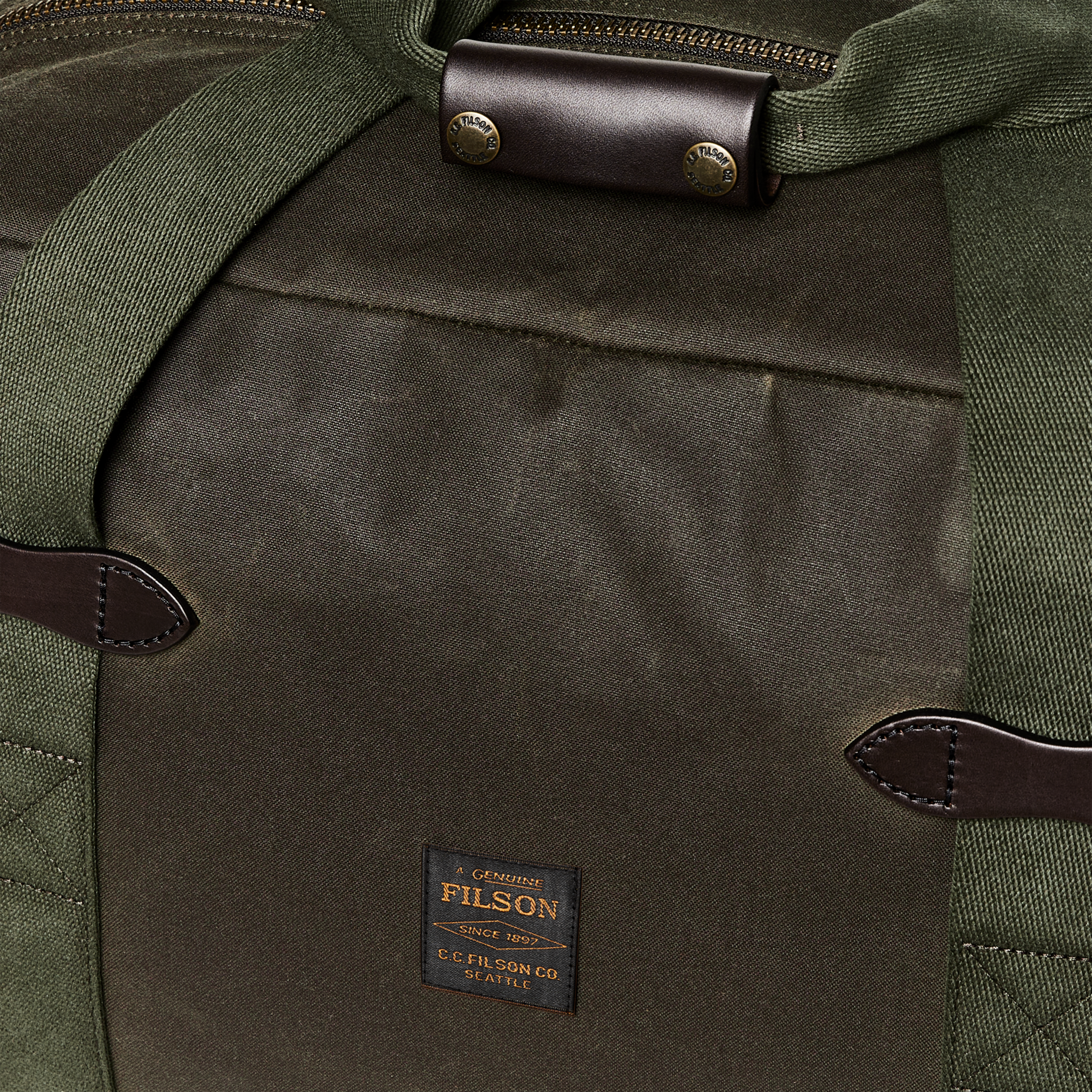 Alternate view of the Cozyhomegoodmark Medium Tin Cloth Duffle Bag - Otter Green