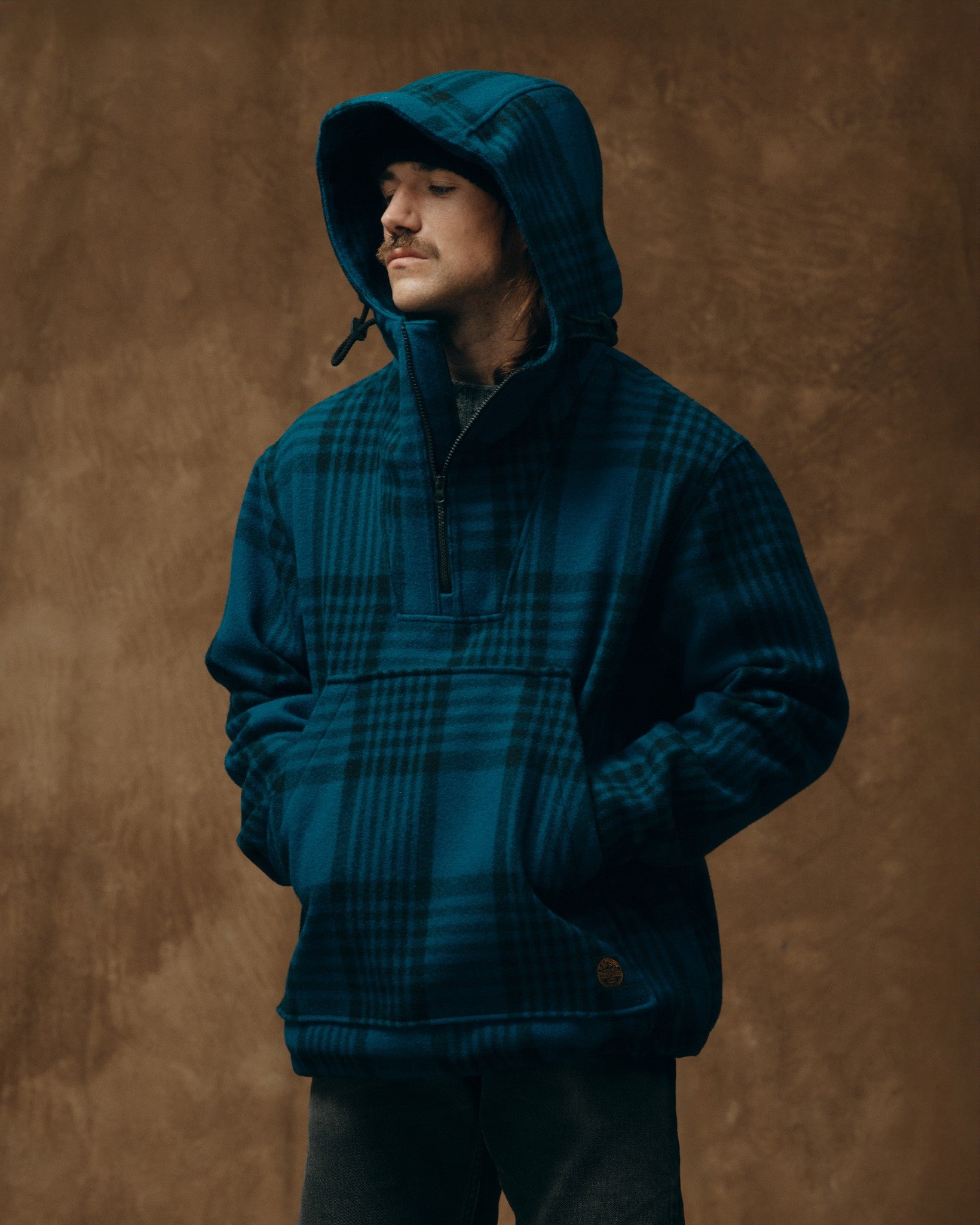 Mackinaw Wool Anorak - Blue / Black Plaid