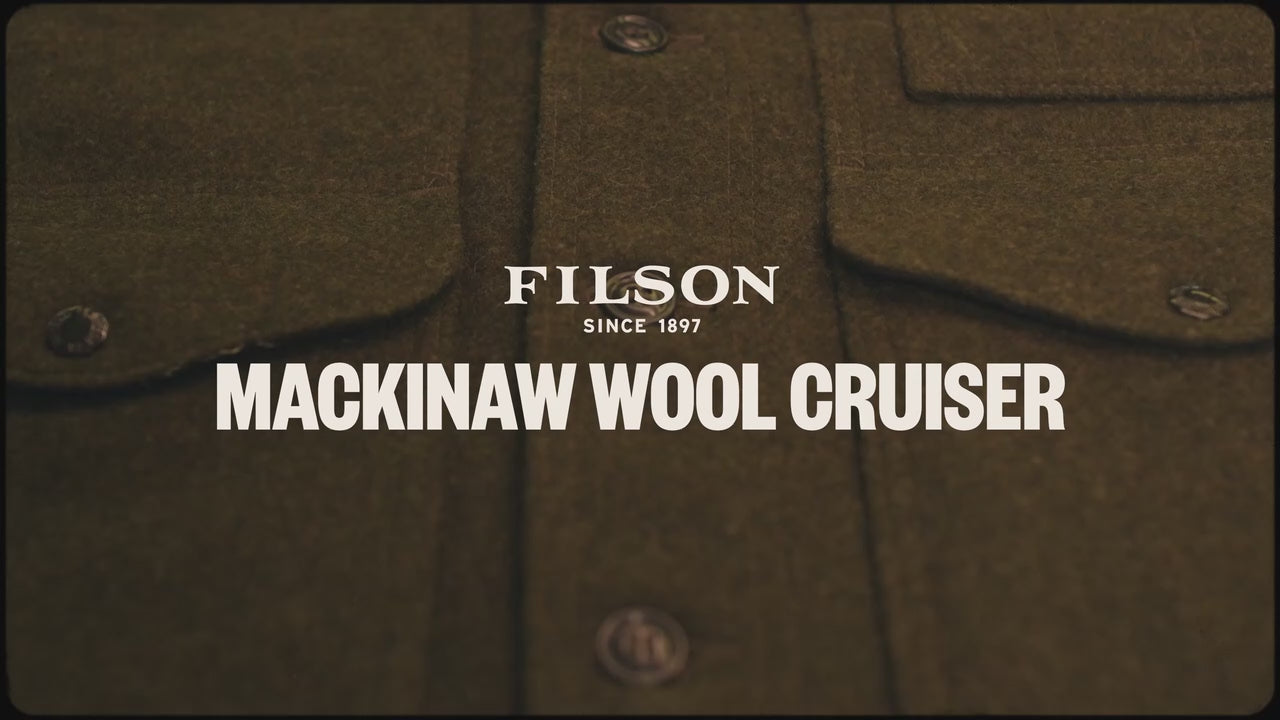Load video: Alex Carlton, Cozyhomegoodmark's Chief Creative Officer, describes the features of the Mackinaw Wool Cruiser Jacket.